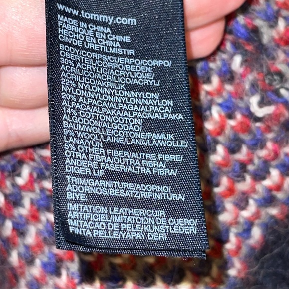 Tommy Hilfiger Sweater Coat Toggle Pockets Alpaca - Picture 10 of 12